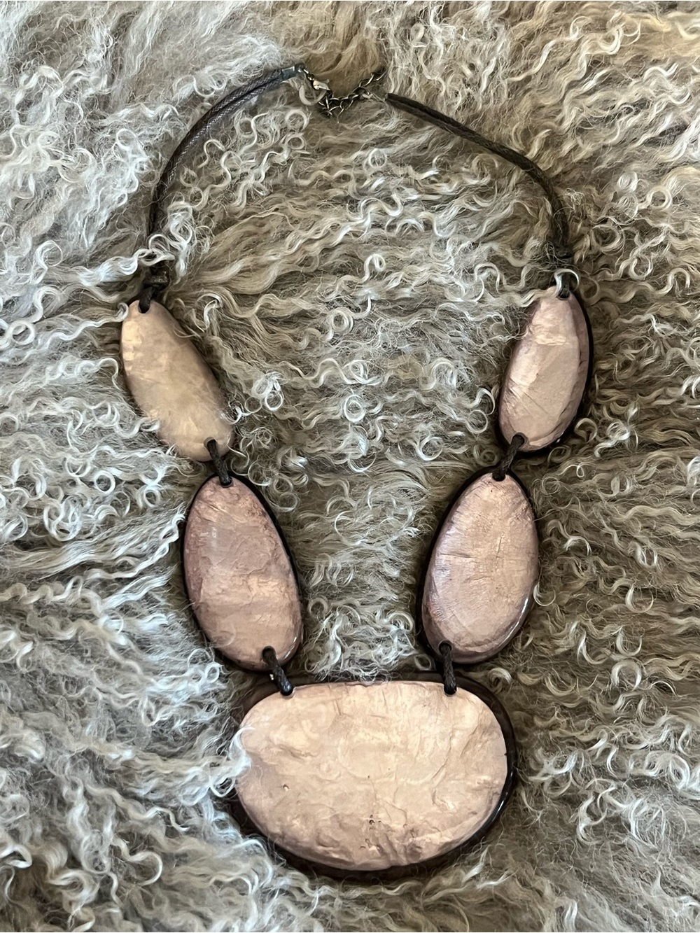 Style & Co. Pale Pink Resin Pendant Necklace with Dark Accents